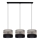 Luster na sajli CORAL 3xE27/60W/230V crno-sivi