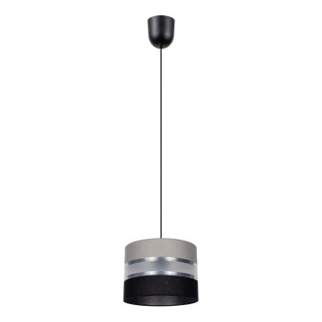 Luster na sajli CORAL S 1xE27/60W/230V crno-sivi