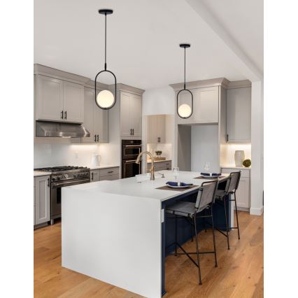 Luster na sajli CORDEL 1xG9/28W/230V crne boje