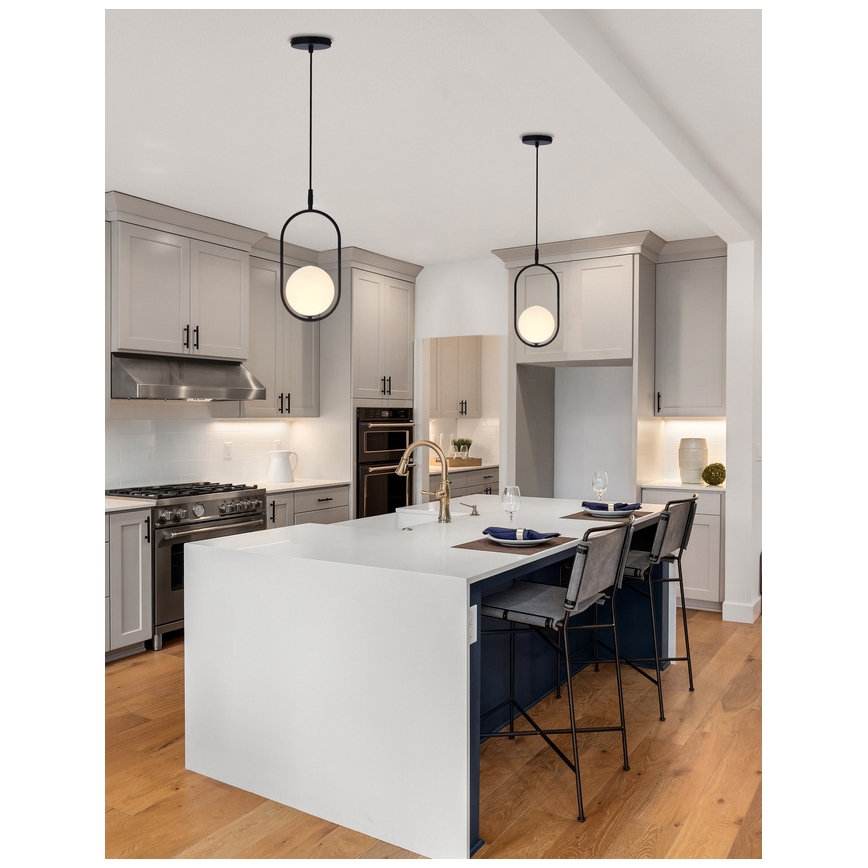 Luster na sajli CORDEL 1xG9/28W/230V crne boje