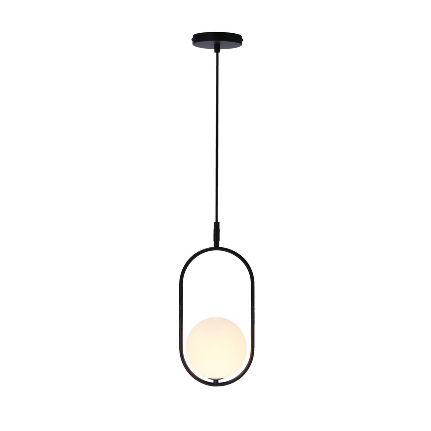 Luster na sajli CORDEL 1xG9/28W/230V crne boje