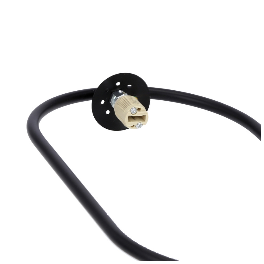 Luster na sajli CORDEL 1xG9/28W/230V crne boje