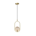 Luster na sajli CORDEL 1xG9/28W/230V mesing/dimljeno bež