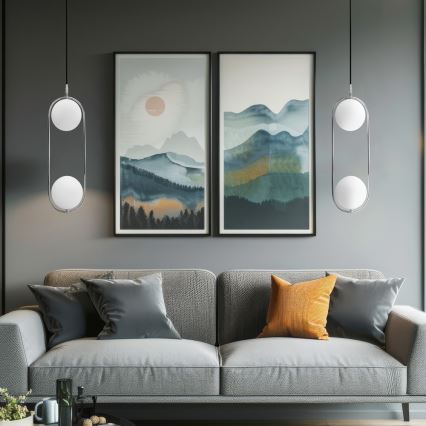 Luster na sajli CORDEL 2xG9/28W/230V sjajni hrom