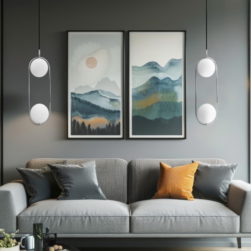 Luster na sajli CORDEL 2xG9/28W/230V sjajni hrom