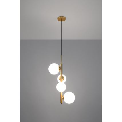 Luster na sajli CORDEL 4xG9/20W/230V zlatni