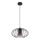 Luster na sajli CORRINI 1xE27/60W/230V, prečnik 34 cm, crna/siva