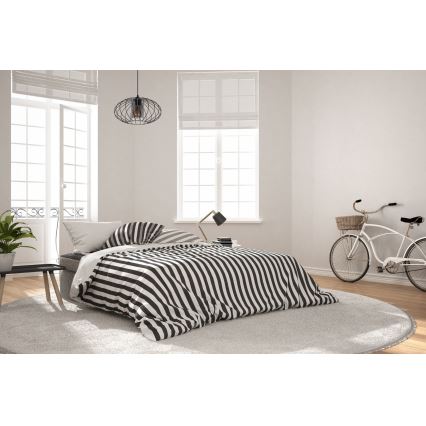 Luster na sajli CORRINI 1xE27/60W/230V, prečnik 34 cm, crna/siva