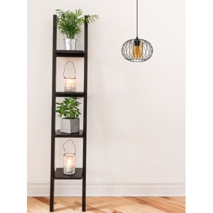 Luster na sajli CORRINI 1xE27/60W/230V Ø 25 cm crna/bež