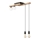 Luster na sajli CORTINA 2xE27/15W/230V + 2xG9/5W/230V crna/hrast