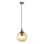 Luster na sajli COSMO 1xE14/10W/230V prečnik 14 cm crna/bež