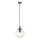 Luster na sajli COSMO 1xE14/10W/230V Ø 14 cm crna/prozirna