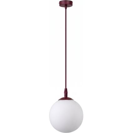 Luster na sajli COSMO 1xE14/10W/230V Ø 14 cm crvena/bela