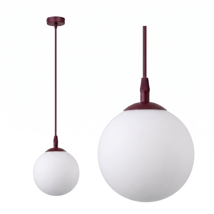 Luster na sajli COSMO 1xE14/10W/230V Ø 14 cm crvena/bela