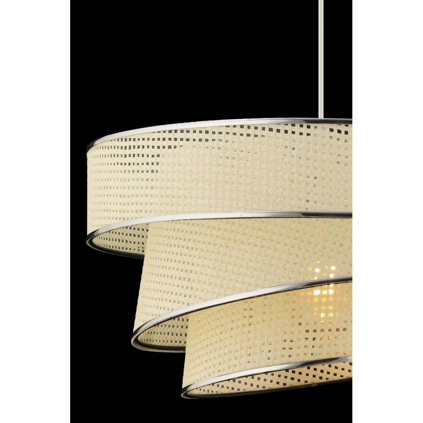 Luster na sajli COUPER 1xE27/60W/230V bela/sjajni hrom