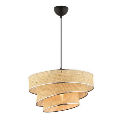 Luster na sajli COUPER 1xE27/60W/230V bež/sjajni hrom