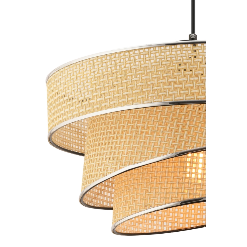 Luster na sajli COUPER 1xE27/60W/230V bež/sjajni hrom