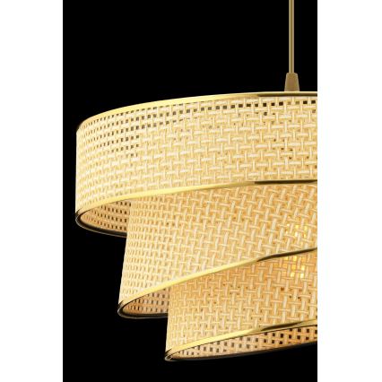 Luster na sajli COUPER 1xE27/60W/230V bež/zlatna