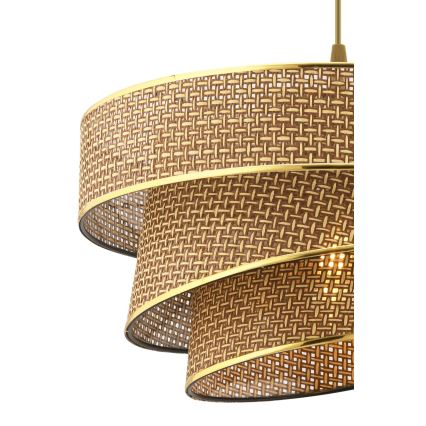 Luster na sajli COUPER 1xE27/60W/230V braon/zlatna