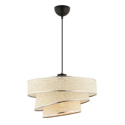 Luster na sajli COUPER 1xE27/60W/230V krem/sjajni hrom