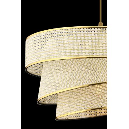 Luster na sajli COUPER 1xE27/60W/230V krem/zlatna