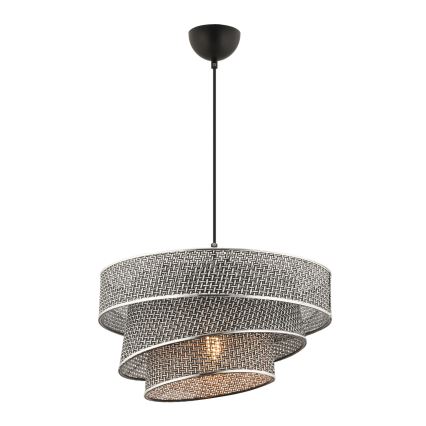 Luster na sajli COUPER 1xE27/60W/230V siva/sjajni hrom