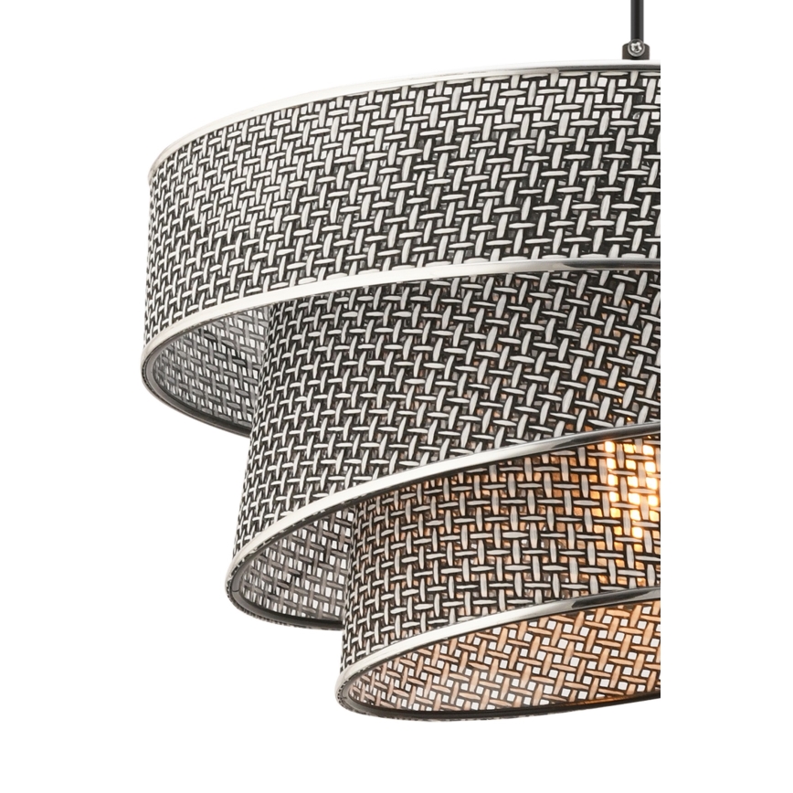 Luster na sajli COUPER 1xE27/60W/230V siva/sjajni hrom