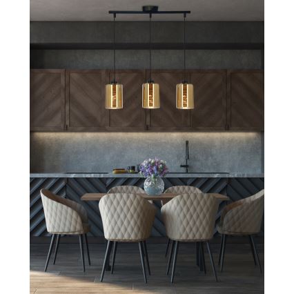 Luster na sajli COX 3xE27/60W/230V zlatni