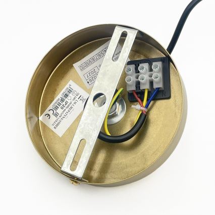 Luster na sajli CRISTAL 1xE14/15W/230V mesing/zadimljeno crna