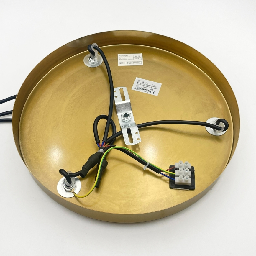 Luster na sajli CRISTAL 3xE14/15W/230V mesing/dimljeno crno