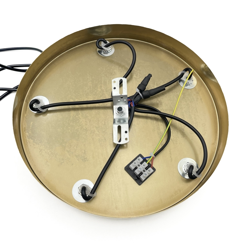 Luster na sajli CRISTAL 5xE14/15W/230V mesing/dimno crna