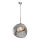 Luster na sajli CRUMPLED 1xE27/24W/230V, prečnik 36 cm, dimljeno staklo