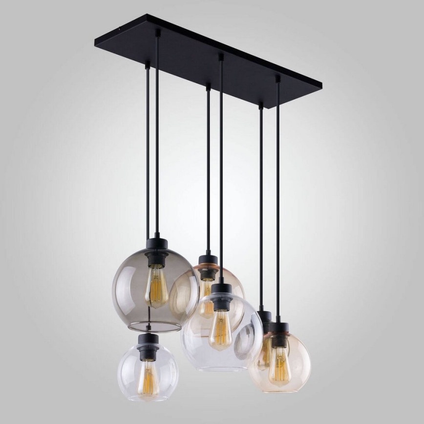 Luster na sajli CUBUS 6xE27/60W/230V