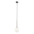 Luster na sajli DAISY 1xG9/12W/230V prečnik 14 cm sjajni hrom/crna/bela