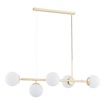 Luster na sajli DANSA 5xE14/10W/230V zlatni
