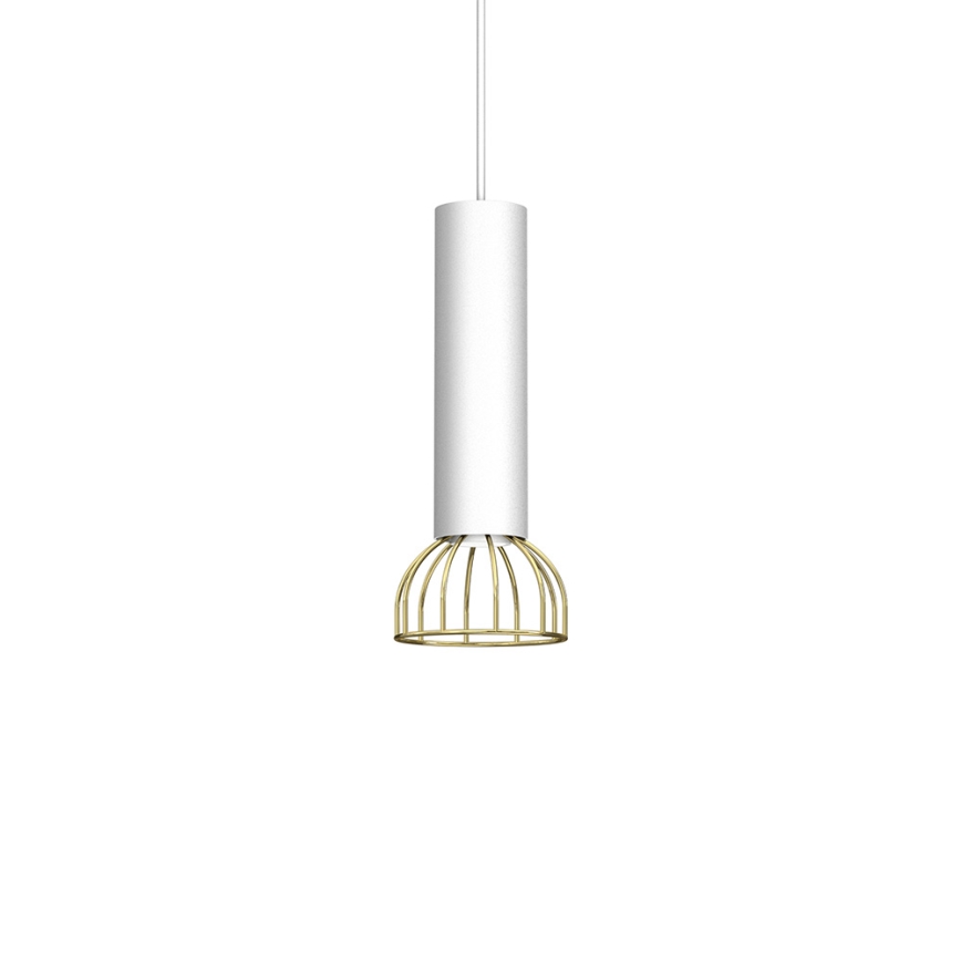 Luster na sajli DANTE 1xGU10/25W/230V bela/zlatna