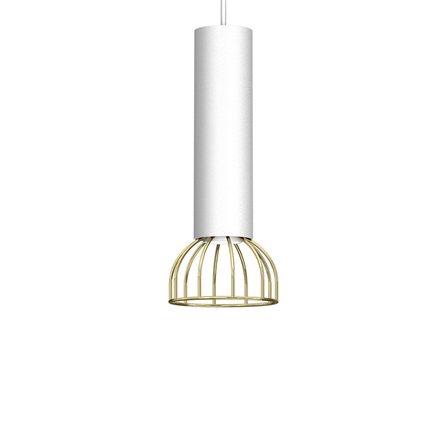 Luster na sajli DANTE 1xGU10/25W/230V bela/zlatna