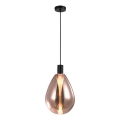 Luster na sajli DENSO 1xG9/5W/230V prečnik 20 cm bakarna/crna