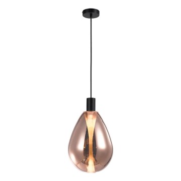 Luster na sajli DENSO 1xG9/5W/230V prečnik 20 cm bakarna/crna