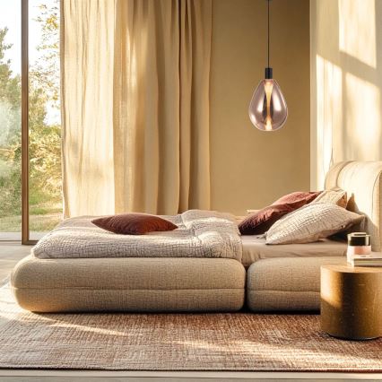 Luster na sajli DENSO 1xG9/5W/230V prečnik 20 cm bakarna/crna