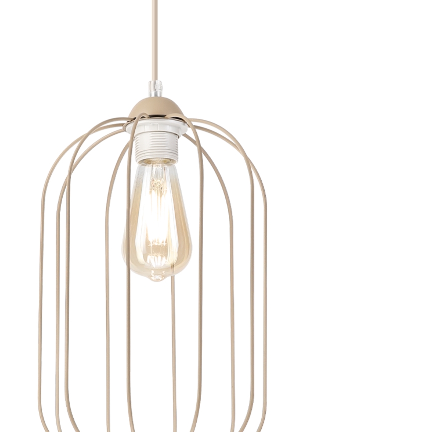 Luster na sajli DESTELLO 1xE27/15W/230V prečnik 21 cm bež