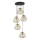 Luster na sajli DIAMOND 5xE27/15W/230V crna/zlatna