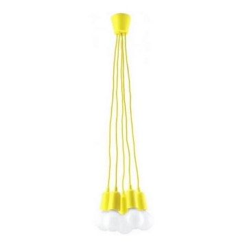 Luster na sajli DIEGO 5xE27/60W/230V žuti