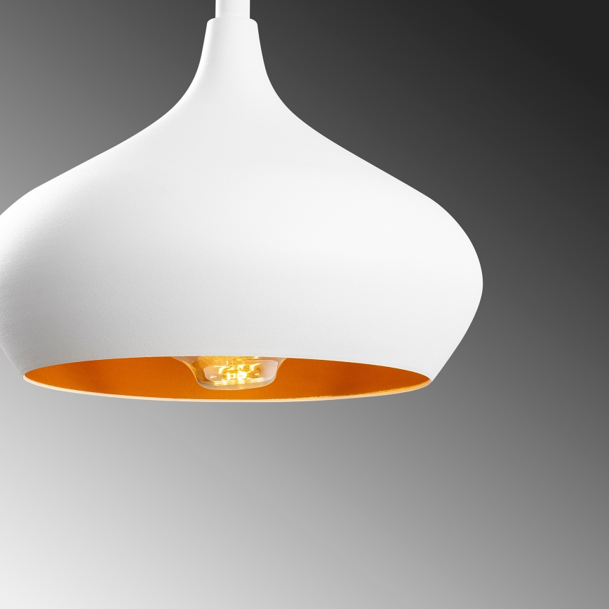 Luster na sajli DODO 1xE27/40W/230V bela