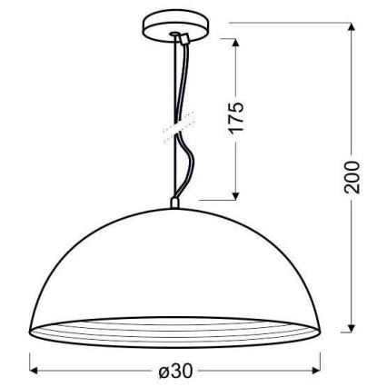 Luster na kablu DORADA 1xE27/60W/230V