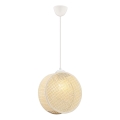 Luster na sajli DRUM 1xE27/60W/230V krem boje