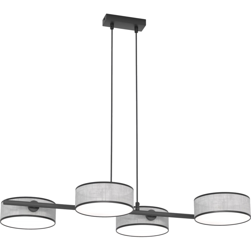 Luster na sajli DRUMZ 4xE14/10W/230V siv