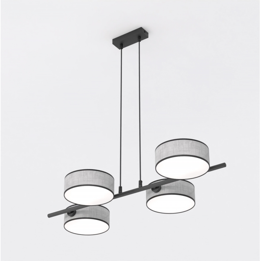 Luster na sajli DRUMZ 4xE14/10W/230V siv