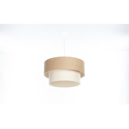 Luster na sajli DUO 1xE27/60W/230V prečnik 40 cm bež/krem