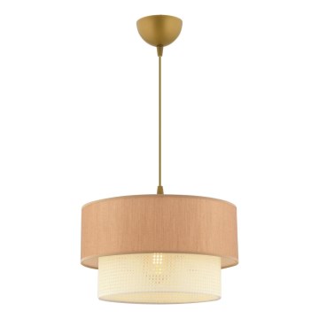 Luster na sajli ECHO 1xE27/60W/230V braon/krem